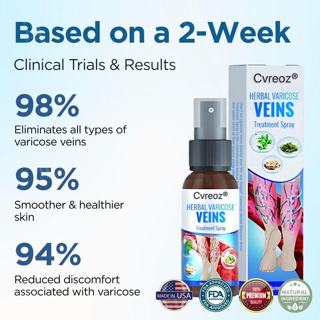 Cvreoz® Herbal Varicose Veins Treatment Spray ✅ Clinically proven to eliminate varicose veins in just 7 days!