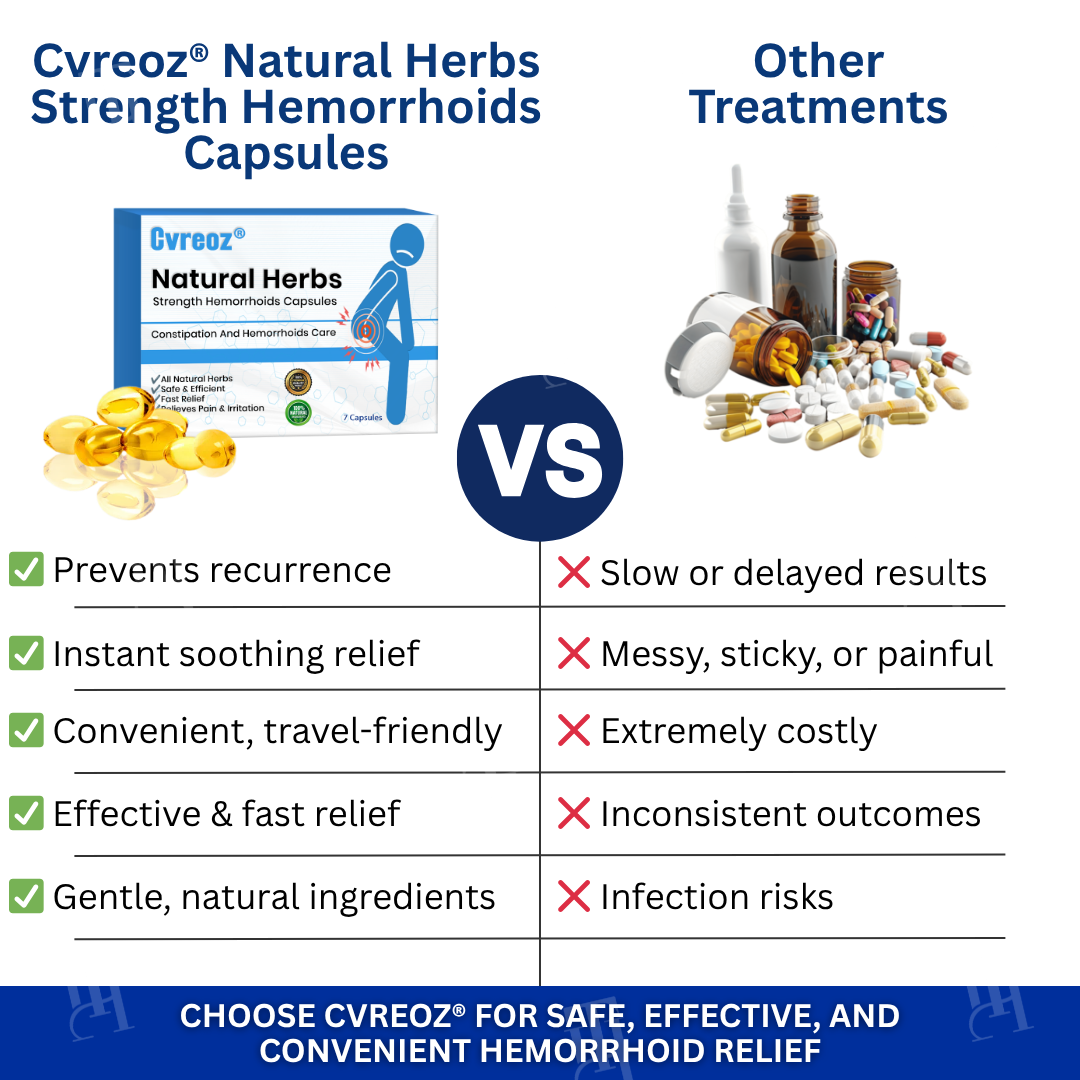 Cvreoz® Natural Herbs Strength Hemorrhoids Capsules✨EFFECTIVE WITHIN 5–7 DAYS! 🚀