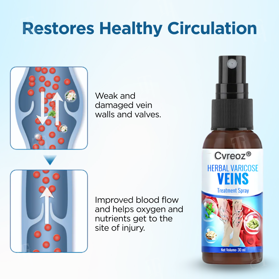 Cvreoz® Herbal Varicose Veins Treatment Spray ✅ Clinically proven to eliminate varicose veins in just 7 days!