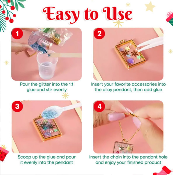 🏆Official Store | 🎨Unleash Creativity 🎨AEXZR® DIY Resin Pendant Kits For Child