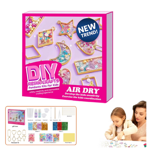 🏆Official Store | 🎨Unleash Creativity 🎨AEXZR® DIY Resin Pendant Kits For Child