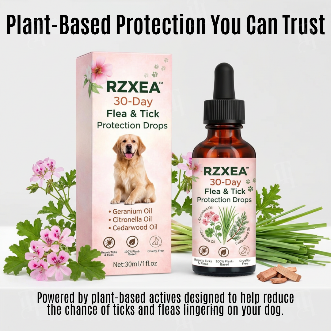 🛡 Shield Your Pup from Fleas & Ticks | RZXEA™ 30-Day Flea & Tick Protection Drops
