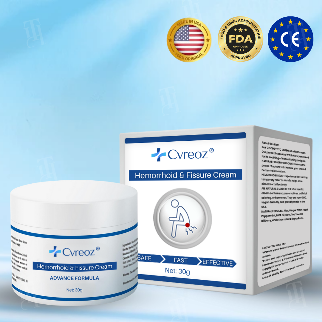 Cvreoz® Hemorrhoid & Fissure Cream✨𝟑𝟎-𝐌𝐢𝐧𝐮𝐭𝐞 𝐏𝐚𝐢𝐧 𝐑𝐞𝐥𝐢𝐞𝐟✨