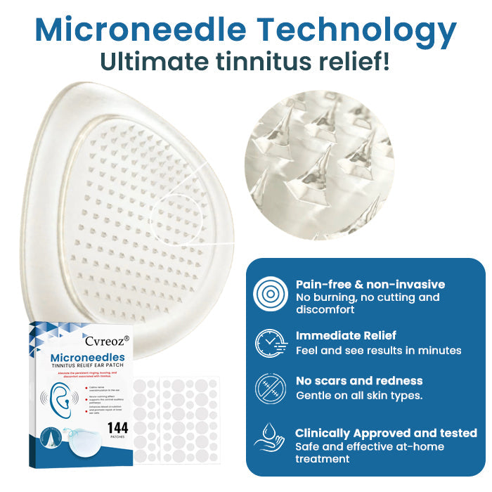 Limited Time Offer🚨Cvreoz® Microneedles Tinnitus Relief Ear Patch - Only 50 in stock available!