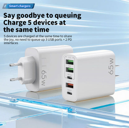 Limited Time Offer🚨 NOWORDUP® GaN 65W Intelligent Charger (3*USB-C +2*PD Type C) - Only 50 in stock available!