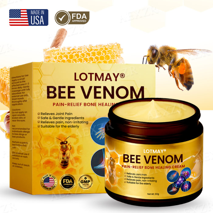 LOTMAY® Bee Venom Pain-Relief Bone Healing Cream ✨𝗙𝗮𝘀𝘁 𝗥𝗲𝗹𝗶𝗲𝗳 𝗶𝗻 𝟳𝟮 𝗛𝗼𝘂𝗿𝘀✨