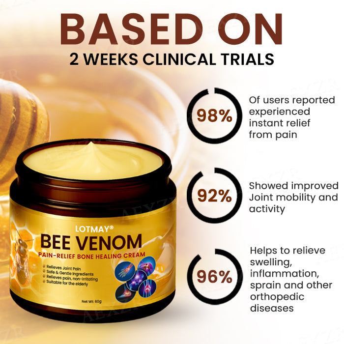 LOTMAY® Bee Venom Pain-Relief Bone Healing Cream ✨𝗙𝗮𝘀𝘁 𝗥𝗲𝗹𝗶𝗲𝗳 𝗶𝗻 𝟳𝟮 𝗛𝗼𝘂𝗿𝘀✨