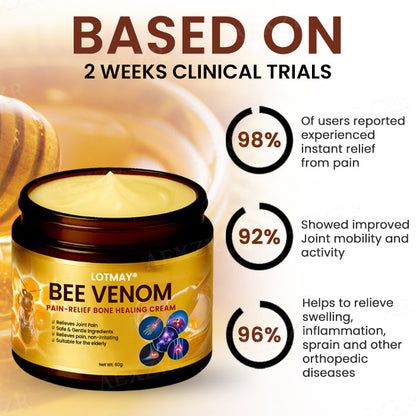 LOTMAY® Bee Venom Pain-Relief Bone Healing Cream ✨𝗙𝗮𝘀𝘁 𝗥𝗲𝗹𝗶𝗲𝗳 𝗶𝗻 𝟳𝟮 𝗛𝗼𝘂𝗿𝘀✨