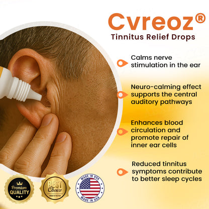 Limited Time Offer🚨 Cvreoz® Tinnitus Relief Drops – Only 100 Sets Available!
