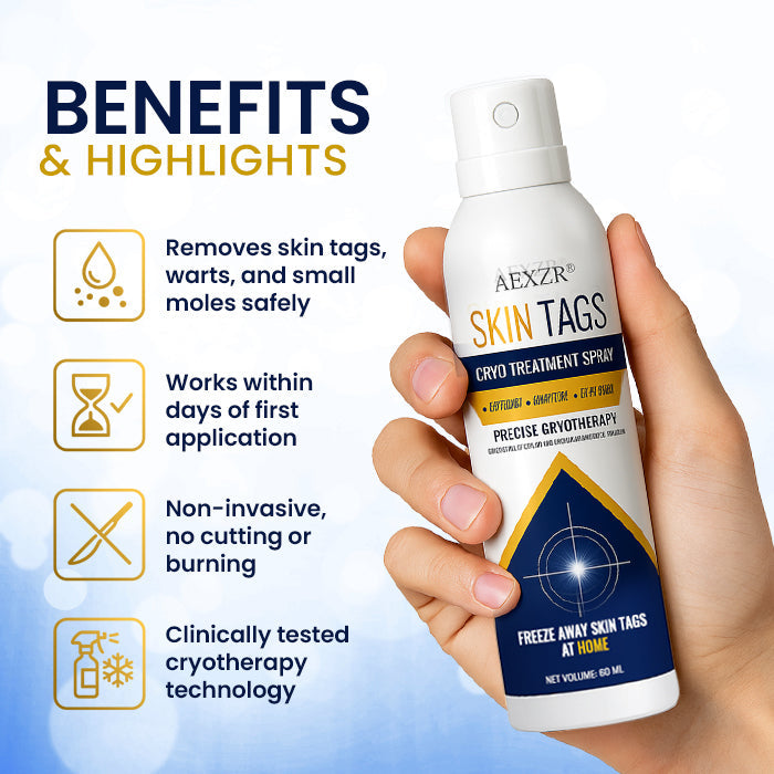 🏷️ EXCLUSIVE DEAL! 63% OFF - AEXZR® Skin Tag Cryo Treatment Spray
