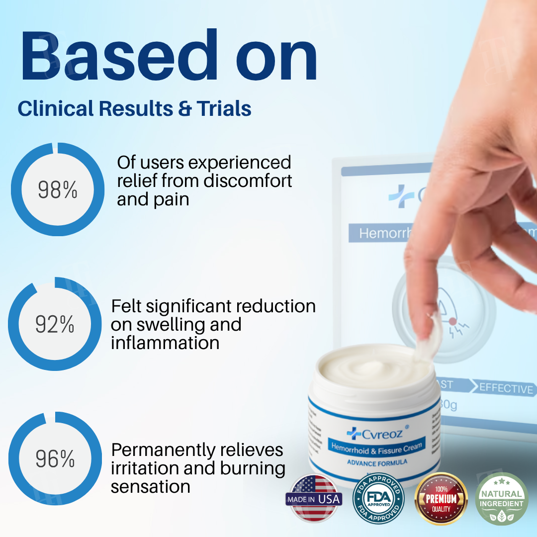 Cvreoz® Hemorrhoid & Fissure Cream✨𝟑𝟎-𝐌𝐢𝐧𝐮𝐭𝐞 𝐏𝐚𝐢𝐧 𝐑𝐞𝐥𝐢𝐞𝐟✨