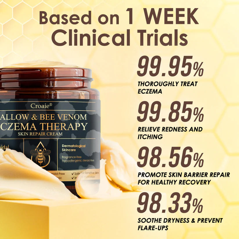 Croaie® Tallow & Bee venom Eczema Theraphy ✨ 𝐄𝐟𝐟𝐞𝐜𝐭𝐢𝐯𝐞 𝐑𝐞𝐥𝐢𝐞𝐟 𝐟𝐫𝐨𝐦 𝐄𝐜𝐳𝐞𝐦𝐚 𝐢𝐧 𝐉𝐮𝐬𝐭 𝟕 𝐃𝐚𝐲𝐬! ✨