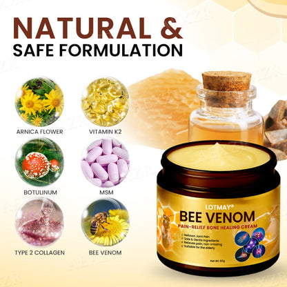 LOTMAY® Bee Venom Pain-Relief Bone Healing Cream ✨𝗙𝗮𝘀𝘁 𝗥𝗲𝗹𝗶𝗲𝗳 𝗶𝗻 𝟳𝟮 𝗛𝗼𝘂𝗿𝘀✨