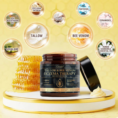 Croaie® Tallow & Bee venom Eczema Theraphy ✨ 𝐄𝐟𝐟𝐞𝐜𝐭𝐢𝐯𝐞 𝐑𝐞𝐥𝐢𝐞𝐟 𝐟𝐫𝐨𝐦 𝐄𝐜𝐳𝐞𝐦𝐚 𝐢𝐧 𝐉𝐮𝐬𝐭 𝟕 𝐃𝐚𝐲𝐬! ✨