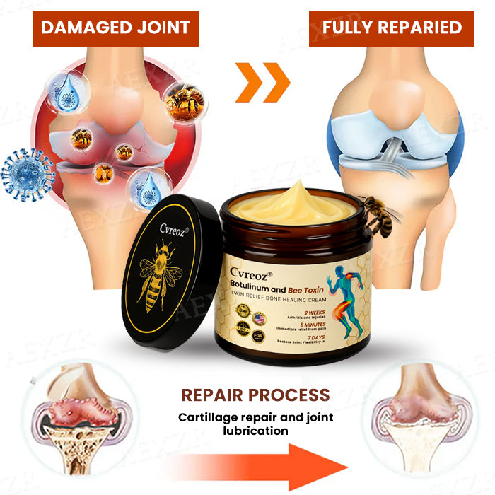 Only 10 pieces left 🚀Cvreoz® Botulinum and Bee Toxin Pain Relief Bone Healing Cream