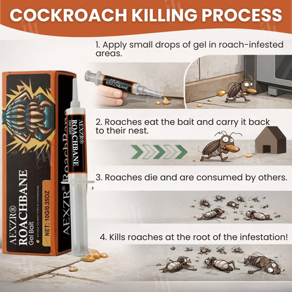 🔥 50% OFF TODAY | AEXZR® RoachBane Gel Bait ⚡Eliminate Roaches in 24 Hours