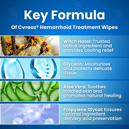 Cvreoz® Hemorrhoid Treatment Wipes