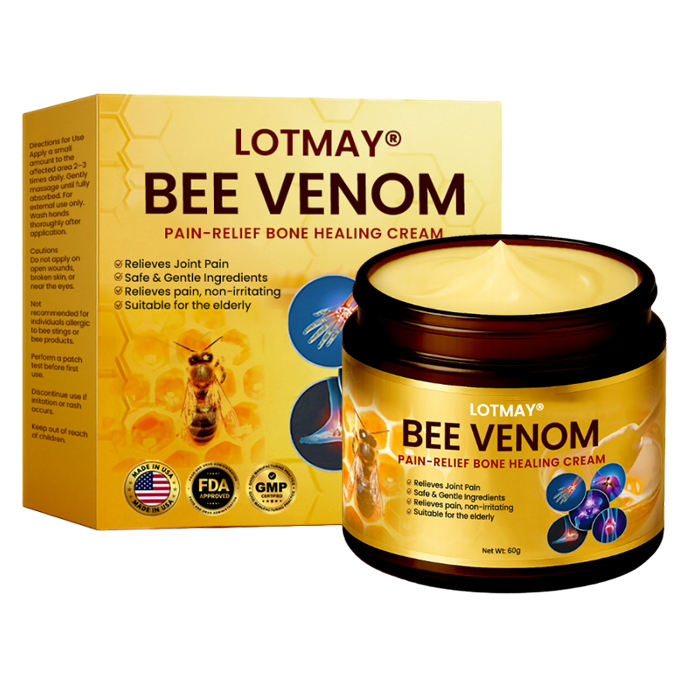 LOTMAY® Bee Venom Pain-Relief Bone Healing Cream ✨𝗙𝗮𝘀𝘁 𝗥𝗲𝗹𝗶𝗲𝗳 𝗶𝗻 𝟳𝟮 𝗛𝗼𝘂𝗿𝘀✨