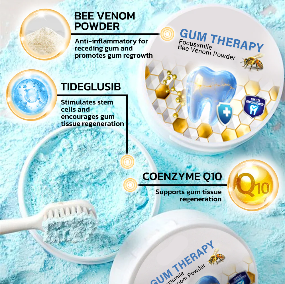⭐️[Official Store] AEXZR® Focussmile bee venom treatment powder for oral use🦷